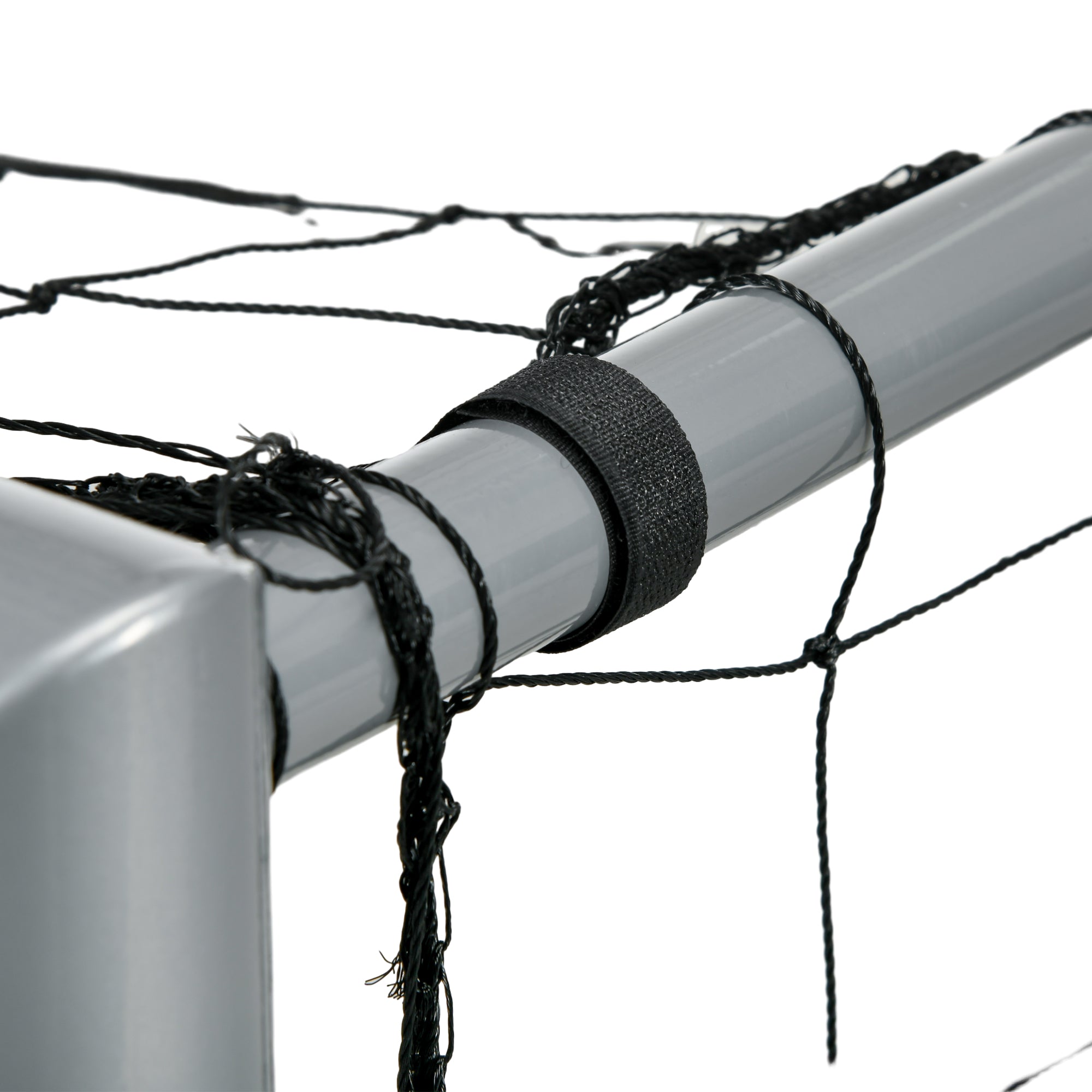 SPORTNOW Grey Football Goal 180x120x60 cm with Screws and Pegs Included, in PE and Metal