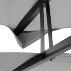 4x3m 2 Tier Polyester Gazebo Cover with Straps and 10 Drain Holes, Grey