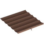Outsunny Gazebo Pergola Roof with 10 Drainage Holes in Polyester, 250x255cm, for 3x3m Pergola, Coffee
