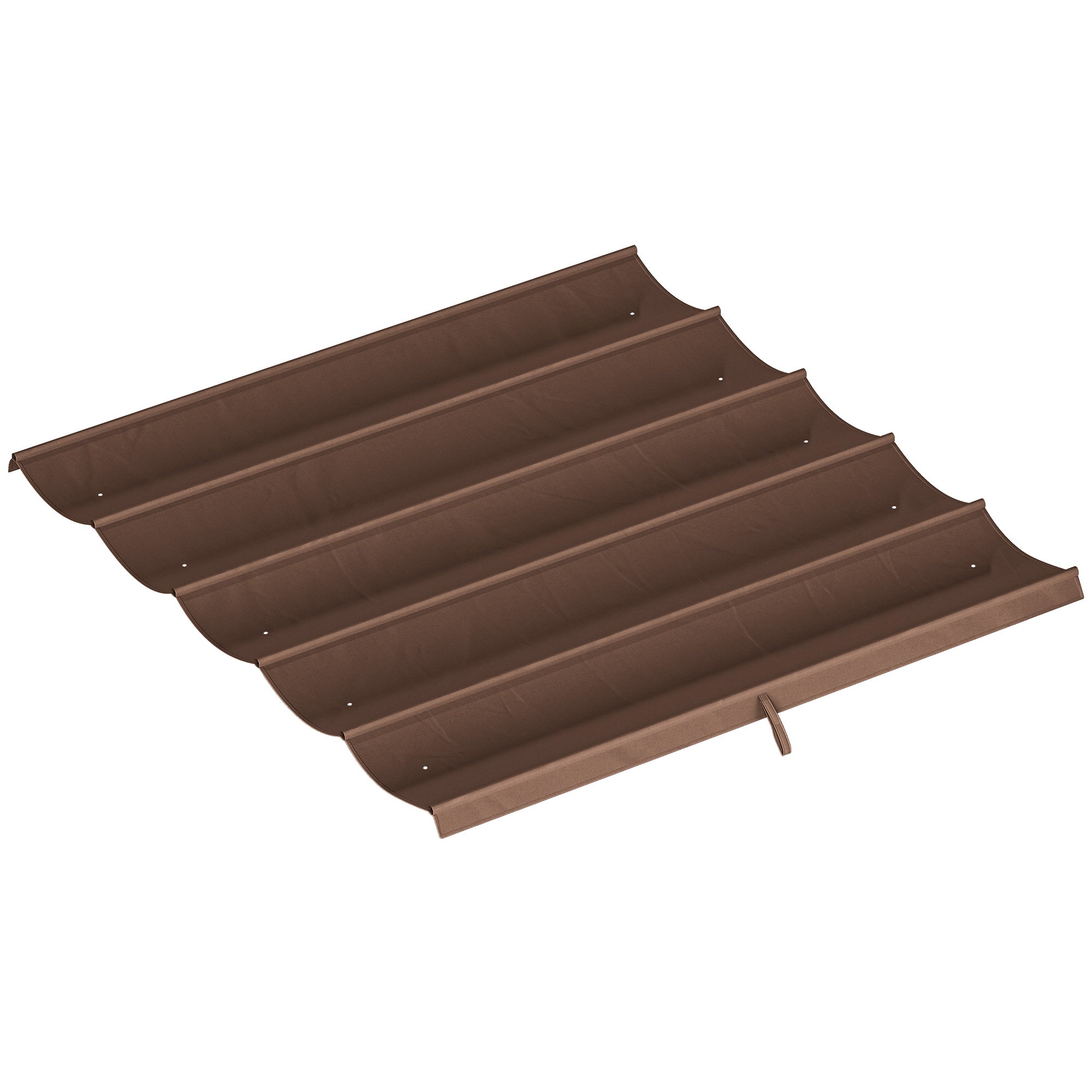 Outsunny Gazebo Pergola Roof with 10 Drainage Holes in Polyester, 250x255cm, for 3x3m Pergola, Coffee