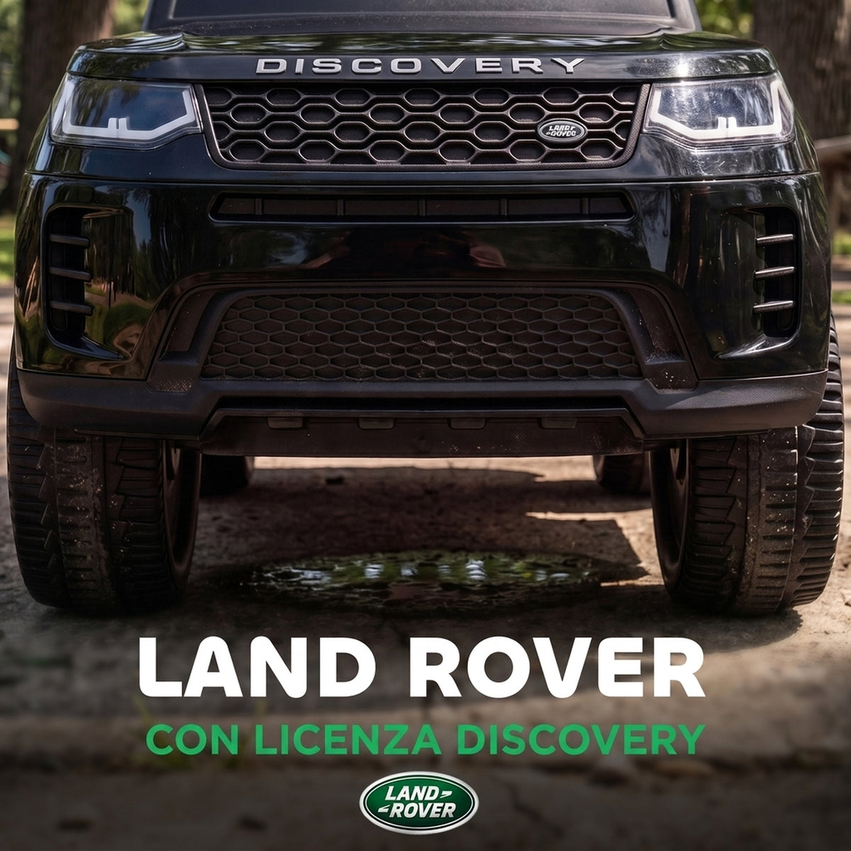 AIYAPLAY Land Rover Licensed Ride-On Car with Handle and Barrier, Made of PP and Steel, 84x40x94.5 cm, Black