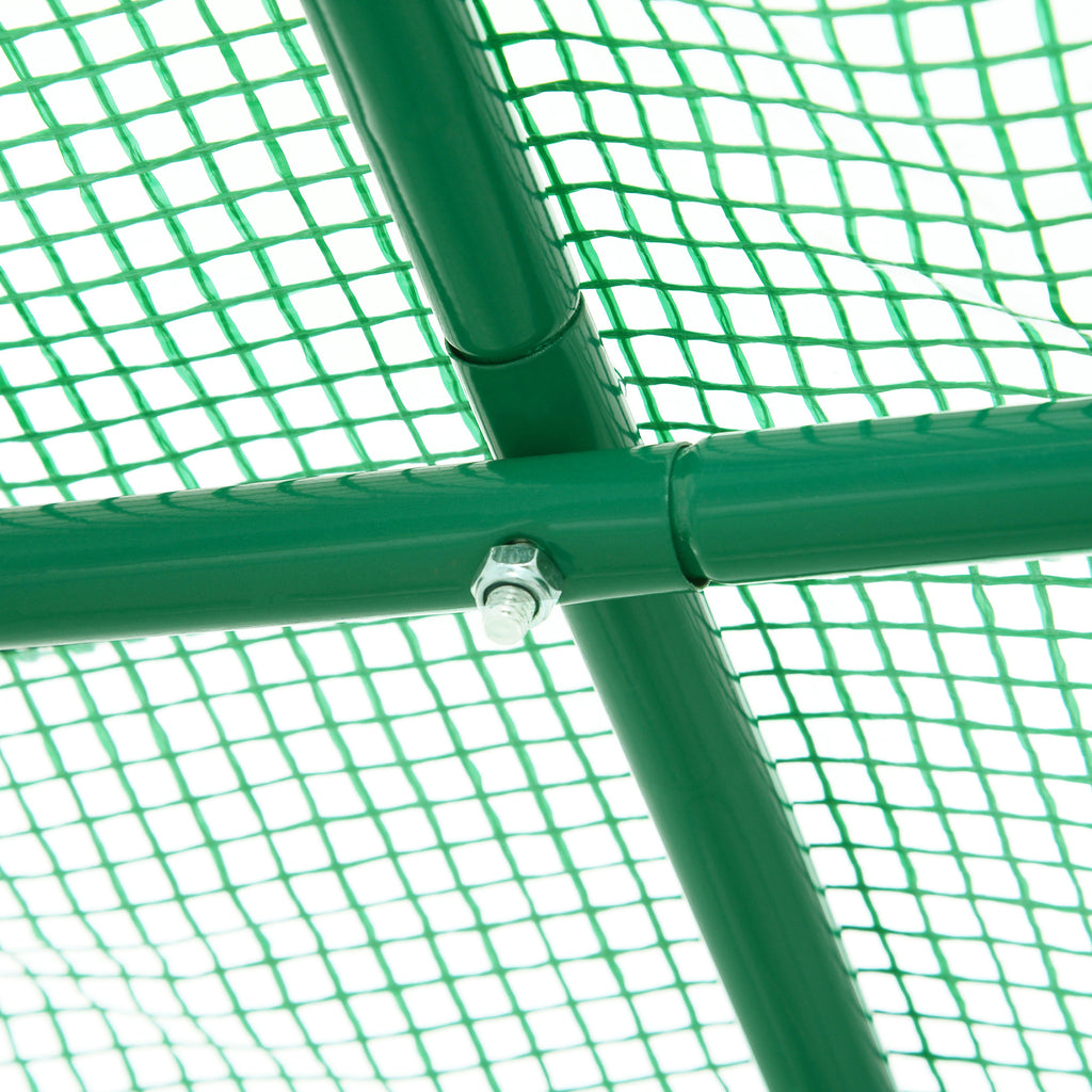 Outsunny Garden Greenhouse Steel Frame and 4 PE Windows 2.5x2x2m, Green
