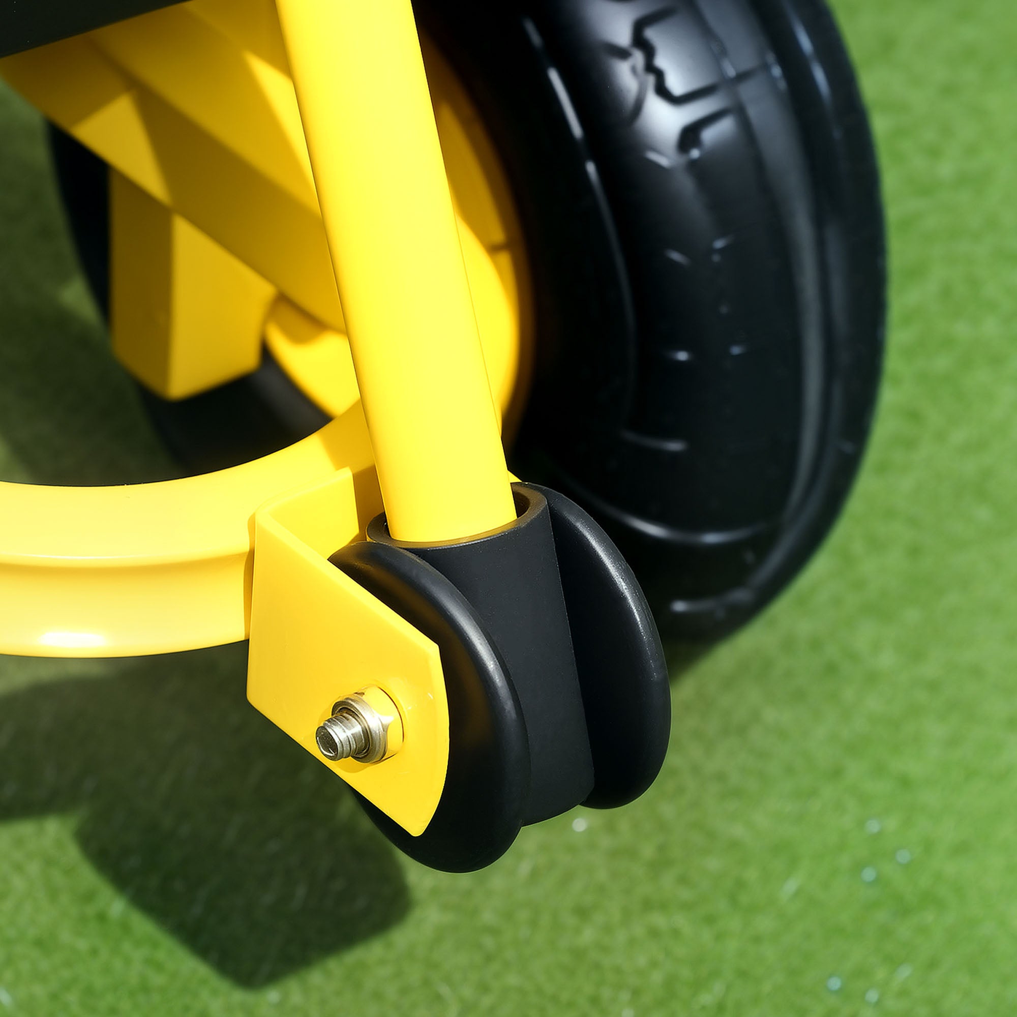 Steel Garden Cart with 200kg Capacity and Removable Side Walls, 104x54x51 cm, Black and Yellow