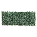 Outsunny Faux Ivy for Balcony in Anti-UV PE, Artificial Hedge Roll with Leaves, 240x100cm, Dark Green