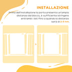 PawHut Extendable Pressure Dog Gate with Automatic Closing, in Steel and ABS, 75-103x76 cm, Black - Borgè