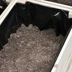 Raised Vegetable Garden Bed with 4 Plant Pots, 50x30x60cm, Natural Wood - Borge' Group Limited