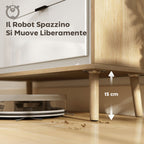 Modern Sideboard with 3 Drawers and Cabinet, Adjustable Internal Shelf and Glossy Doors, White and Oak