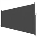 Outsunny Retractable Side Awning Waterproof and UV 50+, in Aluminum, Steel and Polyester, 420x185 cm, Dark Grey