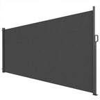Outsunny Retractable Side Awning Waterproof and UV 50+, in Aluminum, Steel and Polyester, 420x185 cm, Dark Grey