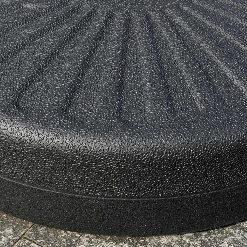 Garden Umbrella Base with Central Pole Φ3.8cm and 4.8cm, Black HDPE - Borge' Group Limited