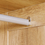 2-Door Wardrobe with 2 Drawers and Hanging Rail, 80x54x180 cm, Wood