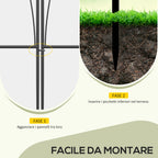Outdoor 5-Panel Metal Fence with Laces, 305x62 cm, Black