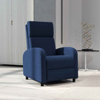 HOMCOM 160° Manually Reclining Relaxing Chair with Fabric Footrest, Blue