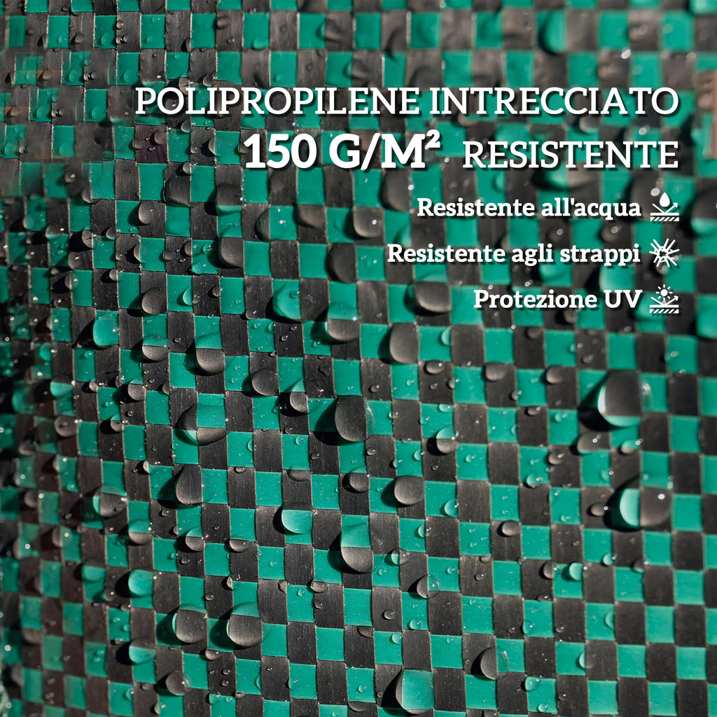 Set of 3 300 L Garden Waste Bags with Handles, Resealable and Reusable, Ø67x84 cm, Green