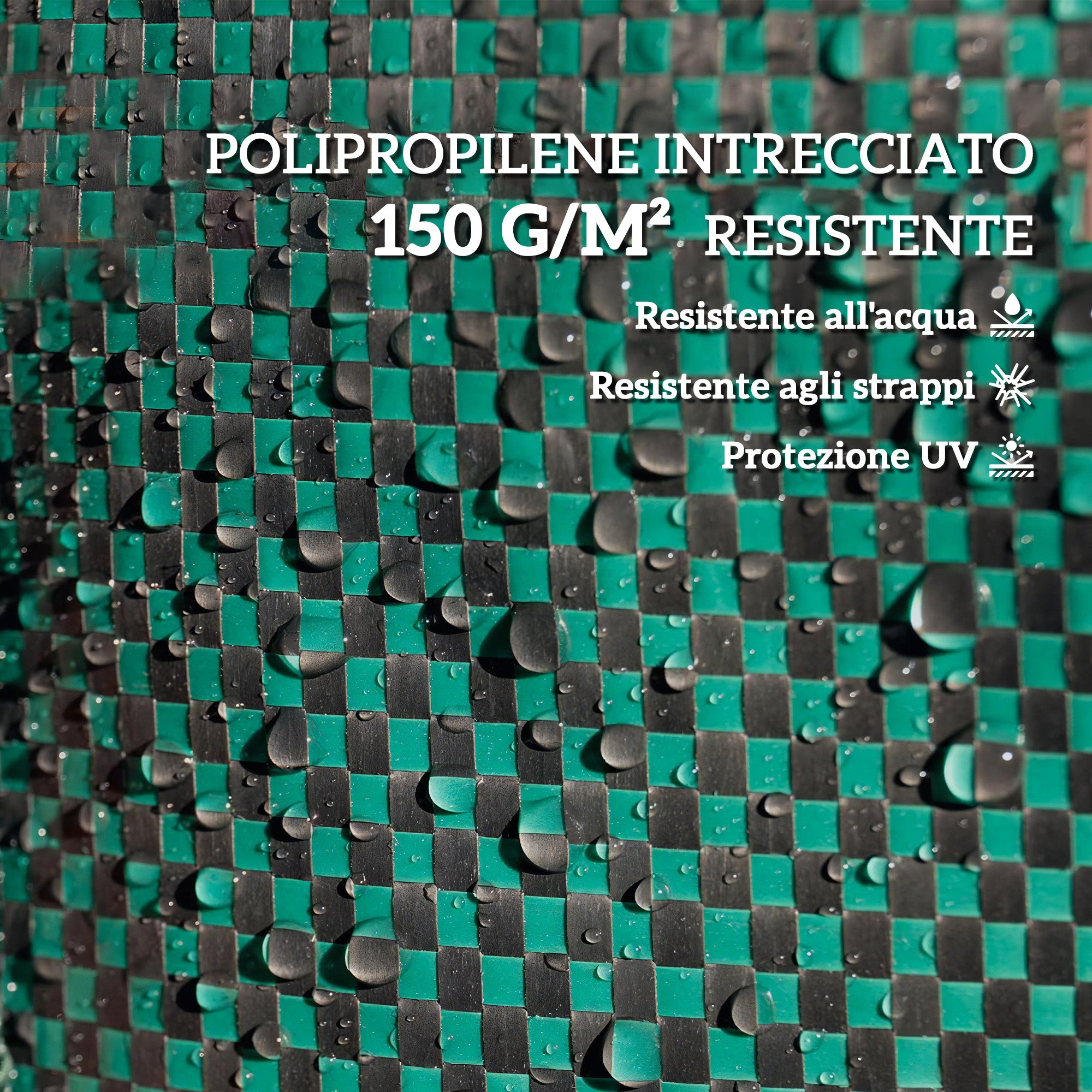 Set of 3 300 L Garden Waste Bags with Handles, Resealable and Reusable, Ø67x84 cm, Green
