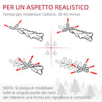 210cm Green Plastic Christmas Tree with Metal Base and 2445 Fireproof Branches