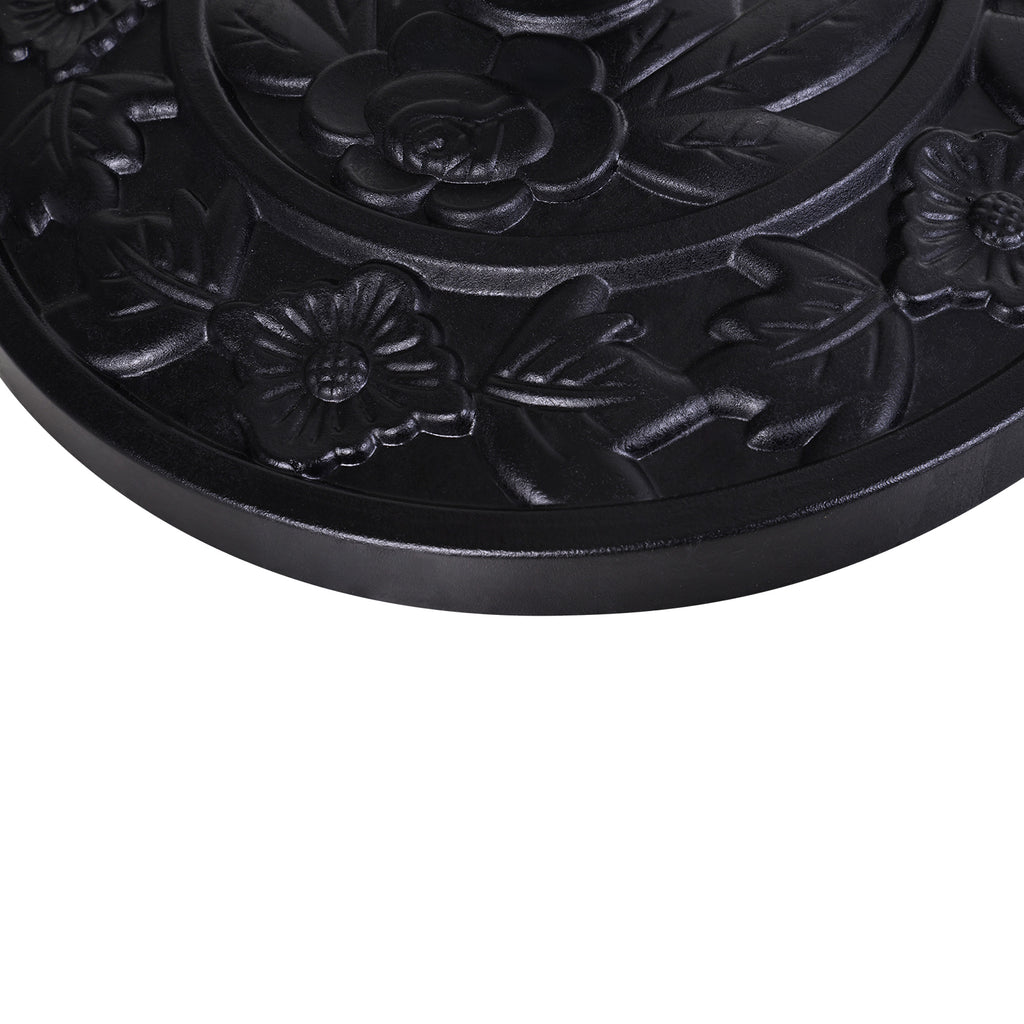 Base for Crescent Umbrella Ø3.8 and Ø4.8 mm in Resin with Crank, 50x31x32 cm, Black