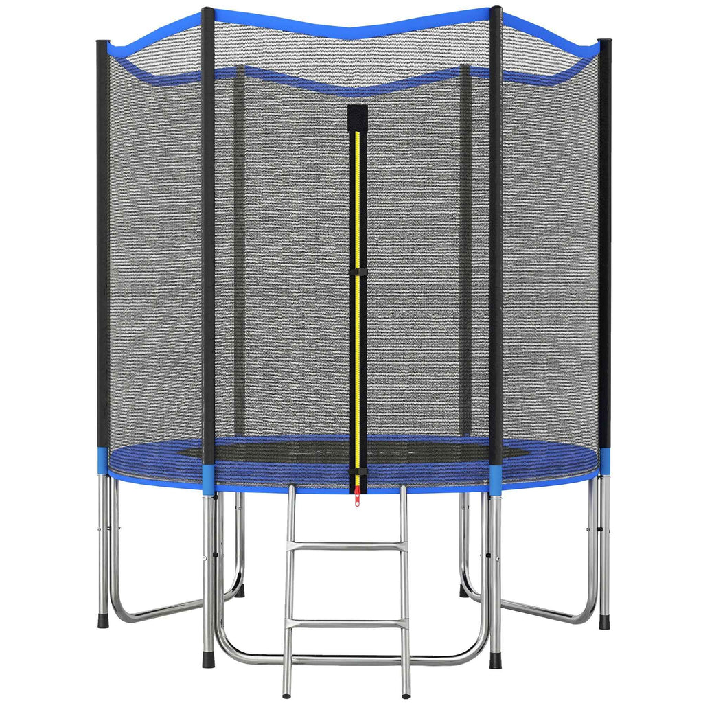 SPORTNOW Garden Trampoline, 183 cm with Safety Net and Ladder