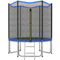 SPORTNOW Garden Trampoline, 183 cm with Safety Net and Ladder