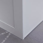 Raised Bowls for Large Dogs, MDF Stand with 2 Stainless Steel Bowls, 60x30x41 cm, White