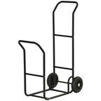 Steel Log Cart with 2 Wheels for Indoor and Outdoor Use, 77x42x105 cm, Black