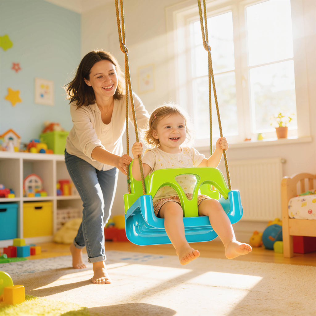 Outsunny Children's Swing 3-in-1 Garden Swing 42x33x120-180 cm Green