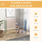 PawHut 6-Panel Metal Dog Gate with Snap Closure, Ø120x60 cm, Multicolour - Borgè