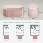 HOMCOM Foldable Storage Ottoman with 72L Capacity and Velvet Lining, 76x38x35 cm, Pink