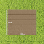 Outsunny Gazebo Pergola Roof with 10 Drainage Holes in Polyester, 250x255 cm, for 3x3m Pergola, Light Brown