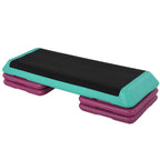 Non-Slip Aerobic Stepper Adjustable on 3 Levels, in Plastic and PP, 110x40x20 cm, Multicolor