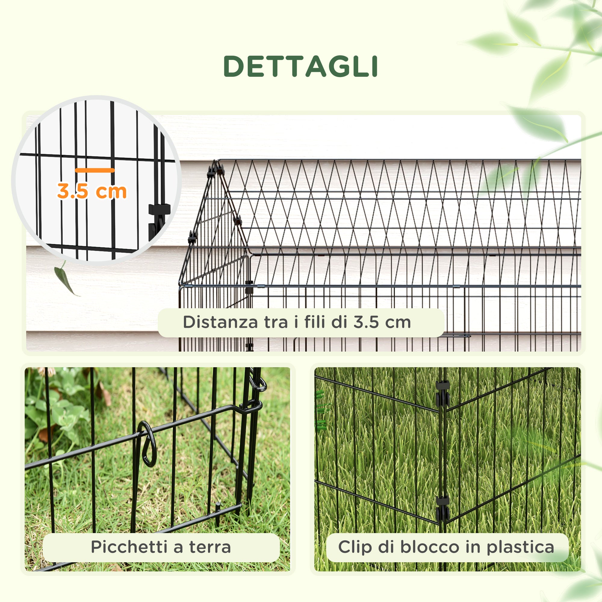 Indoor and Outdoor Rabbit Cage with Roof, 220x85x103cm, Silver