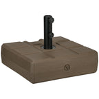 Refillable Garden Umbrella Base with HDPE and Steel Handle, 49x49x36.5 cm, Brown