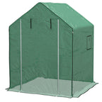 PE Cover for Garden Greenhouse with Hinged Door and Windows, 140x143x190cm, Green (COVER ONLY)