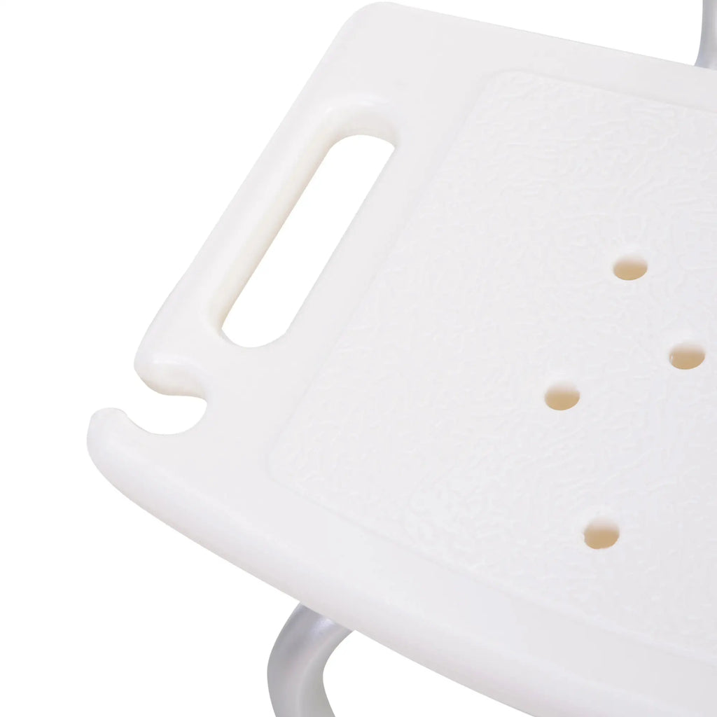 Shower Seat with Backrest Bath Aid, Shower Chair Height Adjustable 8 Positions Non-Slip