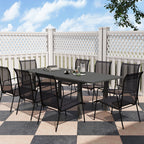 Extendable Garden Table 160-220 cm for 6-8 People Rectangular in Aluminum, Grey