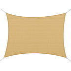4 x 6m PE Rectangular Sun Shade Sail Awning UV Protection Sun Shade Sail, Yellow - Borge' Group Limited