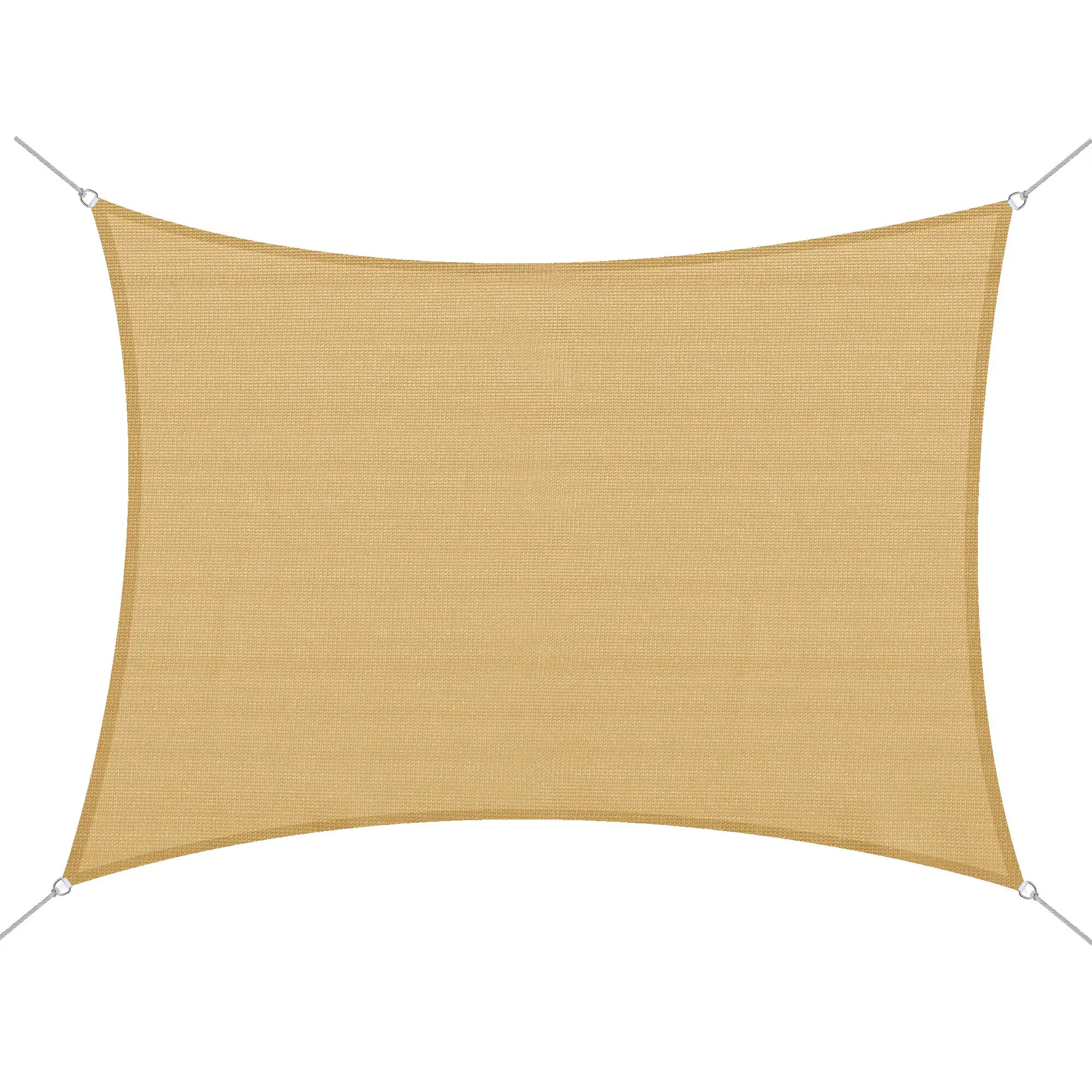 4 x 6m PE Rectangular Sun Shade Sail Awning UV Protection Sun Shade Sail, Yellow - Borge' Group Limited