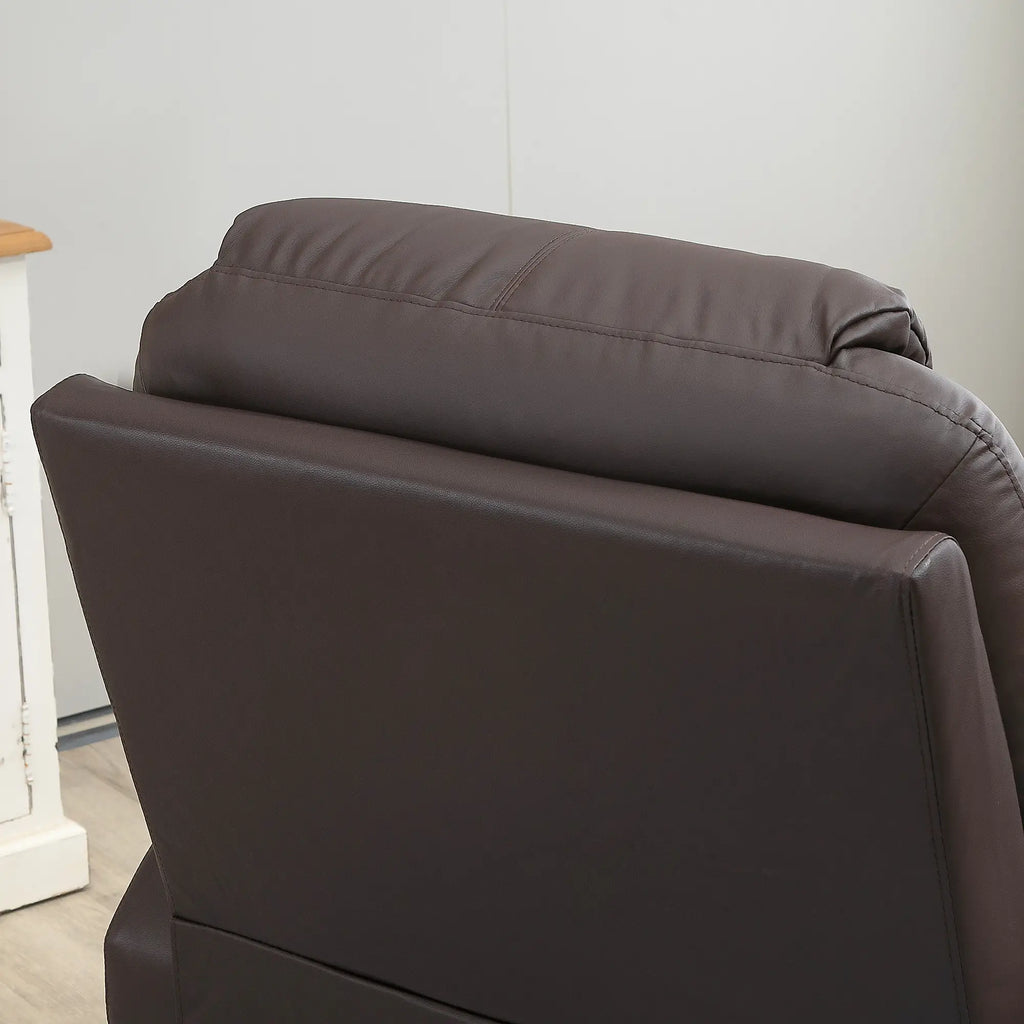 Lift Chair Reclining up to 135° with Cup Holder, Remote Control and Footrest 88x92x106 cm, Brown