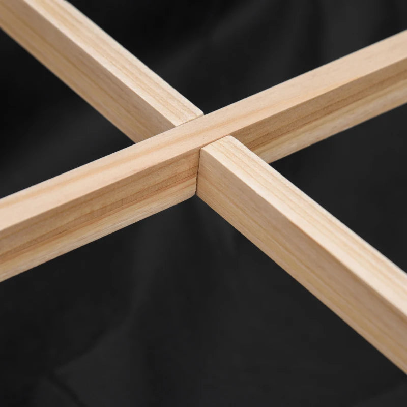 Raised Vegetable Garden Bed with 6 Compartments in Fir Wood, 78.5x58x81cm