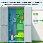 Outsunny Outdoor Storage Cabinet, Tool Shed with 2 Shelves