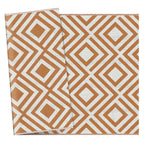 Outdoor Carpet for Balcony and Terrace Reversible with Geometric Pattern, 182x274 cm, Brown and White