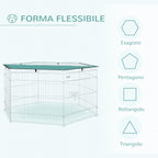 Folding Wire Playpen for Dogs and Puppies Ø120x60 cm with Waterproof Polyester Cover