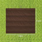 Outsunny Coffee White Polyester UV-Resistant Outdoor Pergola Cover with 8 Drainage Holes, 286x245 cm