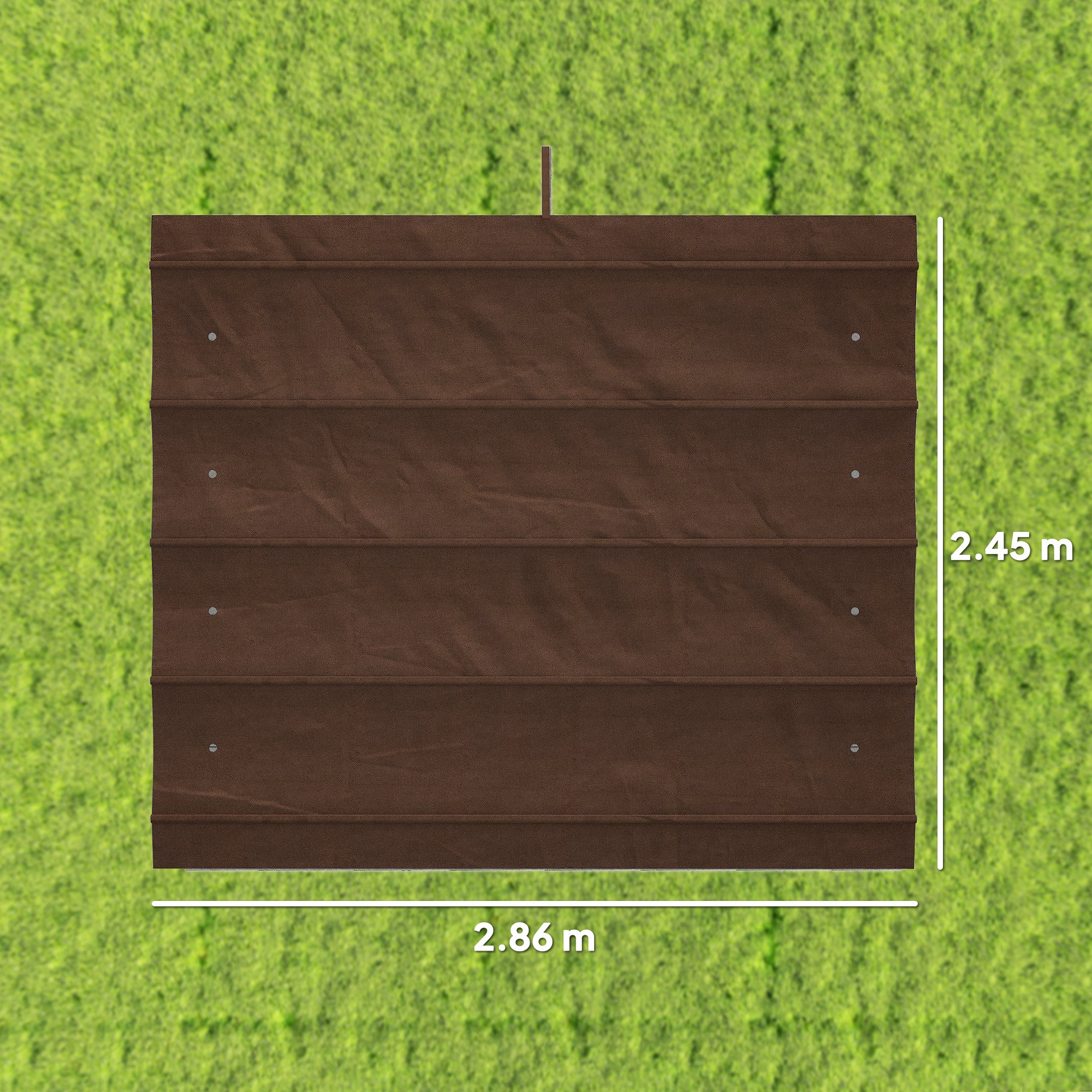 Outsunny Coffee White Polyester UV-Resistant Outdoor Pergola Cover with 8 Drainage Holes, 286x245 cm