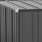 Garden Shed Tool Storage Shed in Steel Sheet with Lock, 161.5x94. 5x196cm, Black - Borge' Group Limited