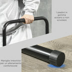 SPORTNOW Adjustable Height Steel Dip Bar with 6 Adjustable Lengths, 90-102x65x80-90 cm, Black