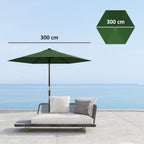 Replacement Canopy for Umbrella Ø3 m with Air Vents for Wooden and Steel Frames, Green