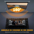 HOMCOM 100" 16:9 Motorized Projector Screen with Remote Control, 251x8x168 cm, White