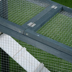 Wooden Rabbit and Pet Cage 2 Tier Fir Double Door 140x65x100cm Green and White - Borge' Group Limited