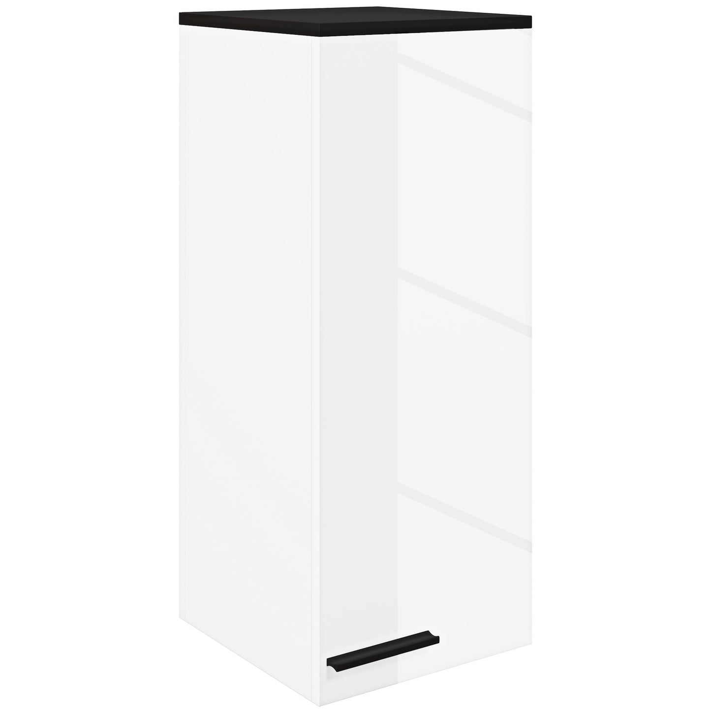 Wall-Mounted Bathroom Cabinet with 3 Shelves and Adjustable Shelves, 30x32x73 cm, White